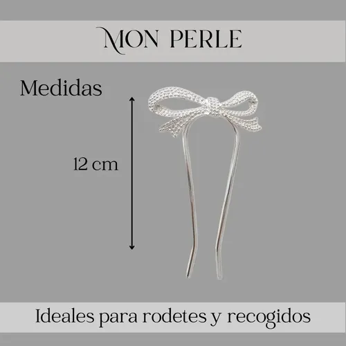 Horquilla Pelo Metal Plateada Palito Chino Rodetero