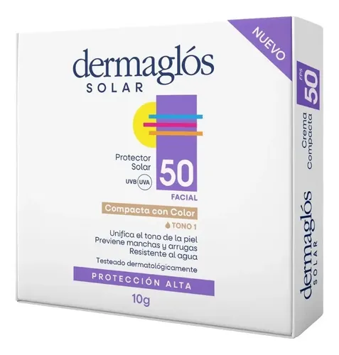 Protector Solar Facial Dermaglos Fps 50 Base T1 X10gr
