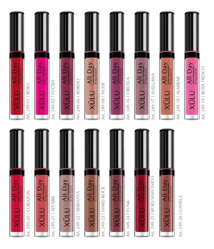 Labial Líquido Mate Nude Larga Duración Xúlu Cosméticos All Day