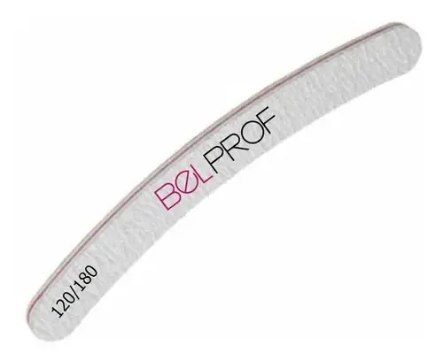 Lima de Uñas Banana Belprof 120/180 Manicura Pedicura Punta Redonda