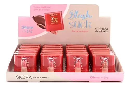 Rubor Barra Skora 4 Tonos Maquillaje Glow Ribes Colores 01