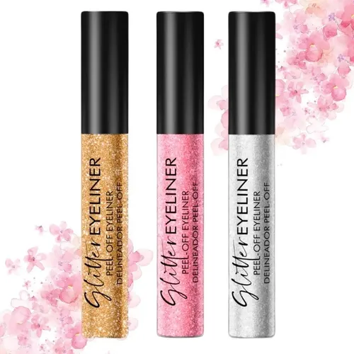 Idraet Glitter Eyeliner Delineador Peel-off Larga Duración