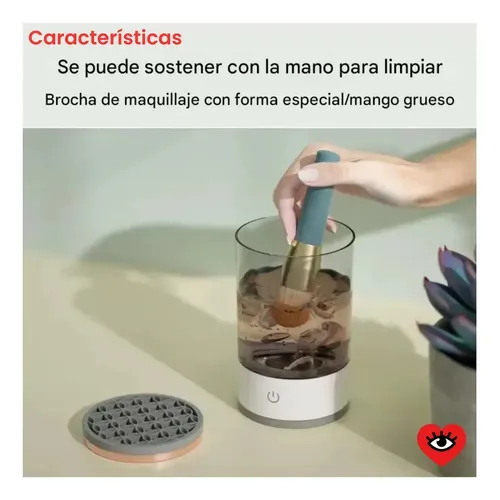 Limpiador Brochas X2 Electrico Recipiente Maquillaje Usb Veoquiero