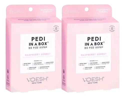 Voesh Pedicura En Caja O2 Fizz 2 Pack Raspberry Sorbet