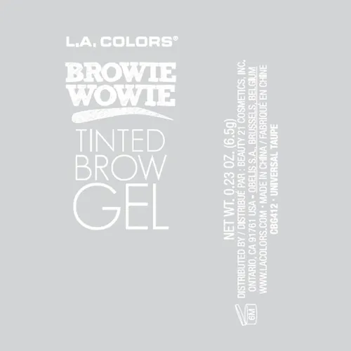 Gel Para Cejas L.a. Colors Browie Wowie Marrón Oscuro