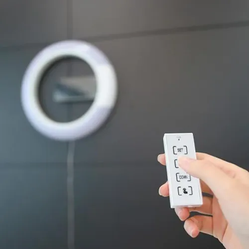 Espejo De Decoración Electrónico 12 Led Reloj De Pared