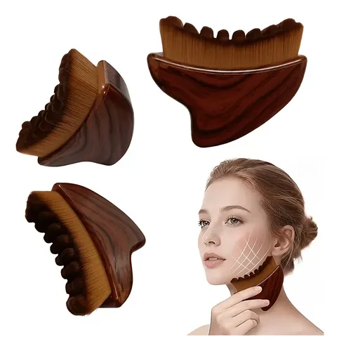 Cepillo De Madera Para Masaje Facial Y Corporal