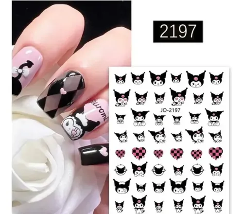 6000 Stickers Uñas Brillan En La Oscuridad Kuromi