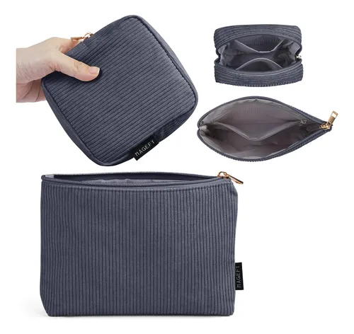 Bolsa De Maquillaje Magefy Pequeña De Pana Con Bolsillos Lat