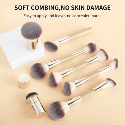 Set De 20 Brochas De Maquillaje Multifuncionales Y 1 Bolsa D