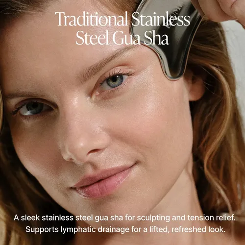 Gua Sha Blumenes Acero Inoxidable Masaje Facial Corporal