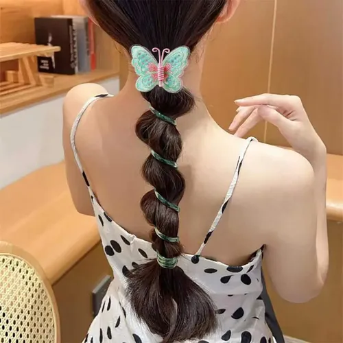 Lazos For El Cabello En Espiral Con Forma De Mariposa C