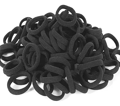 Corbatas De Pelo Negras Para Mujeres Y Niñas, 120 Unidades