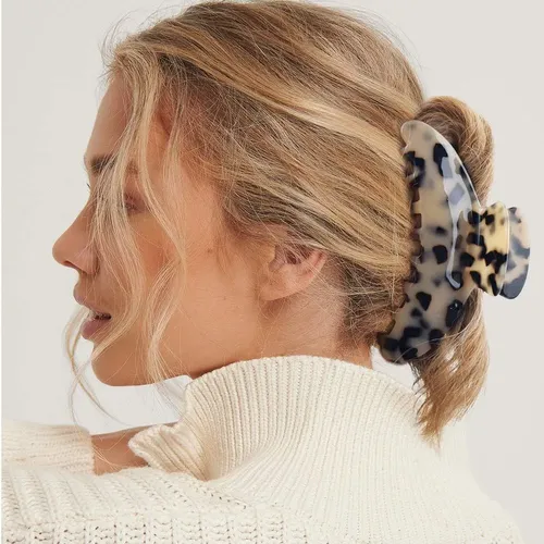 Pinzas De Pelo Grandes De 10cm Con Diseño De Piel De Tortuga 2pcs