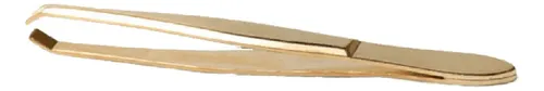 Pinza De Depilar Dorada Punta Recta Mas Accesorios Art 258