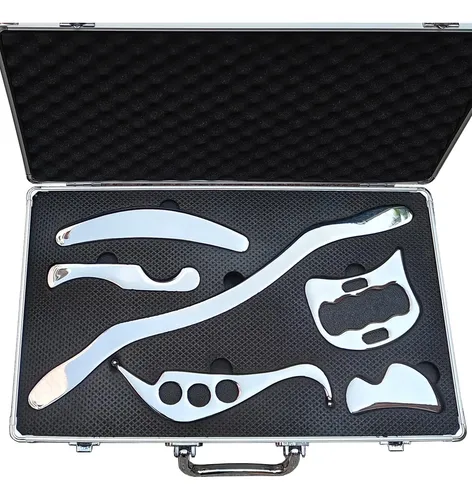 Masajeador Robulove Gua Sha De Acero Inoxidable Set De 6 Pie