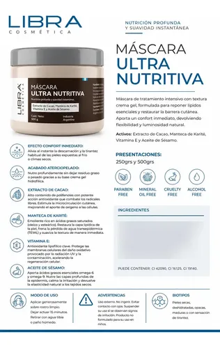 Libra Mascara Facial Ultra Nutritiva 250g