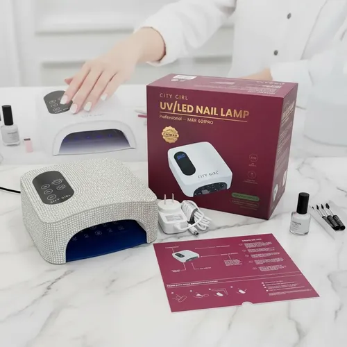 Cábina Lámpara Uñas Uv Led 72w City Girl Diseño Strass