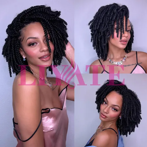 Spring Twist Hair Liyate, 20 Cm, 6 Paquetes De Cabello Trenz