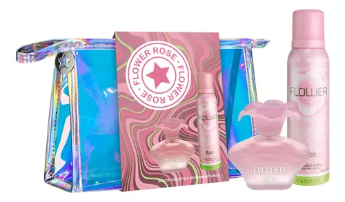 Perfume Flower Rose Edt 40ml+ + Bolso Necessaire
