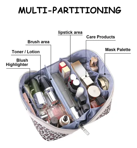 Neceser Organizador De Maquillaje Boyatu 3 Unidades Leopardo