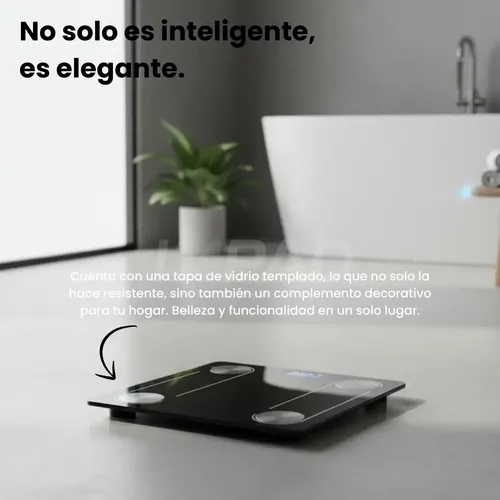Balanza Inteligente Personal Digital Bluetooth 180kg Color Blanco