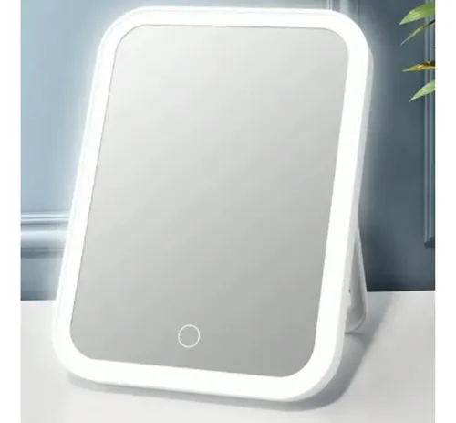 Espejo De Maquillaje De Mesa C/ Luz Led Tactil Touch 13x18cm