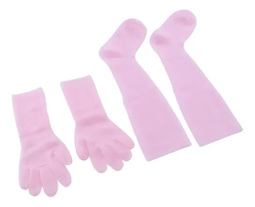 Set 2 Pares Guantes Y Medias Gel Silicona Hidratantes