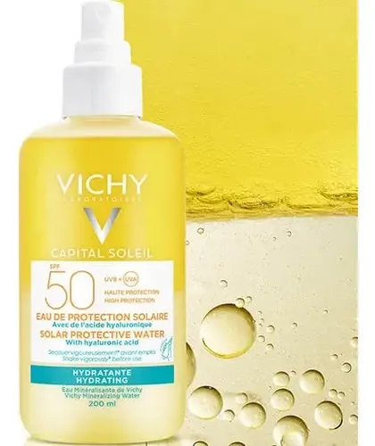 Vichy Capital Agua Protectora Solar Hidratante Fps50 200 Ml