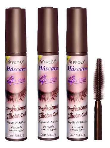 3pz Rimel Mascara De Pestañas Profecional Silicón Café Prosa