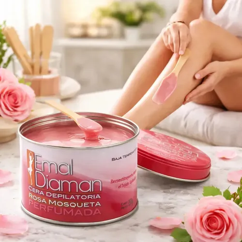 Emal Diaman Cera Depilatoria Rosa Mosqueta Lata 350g