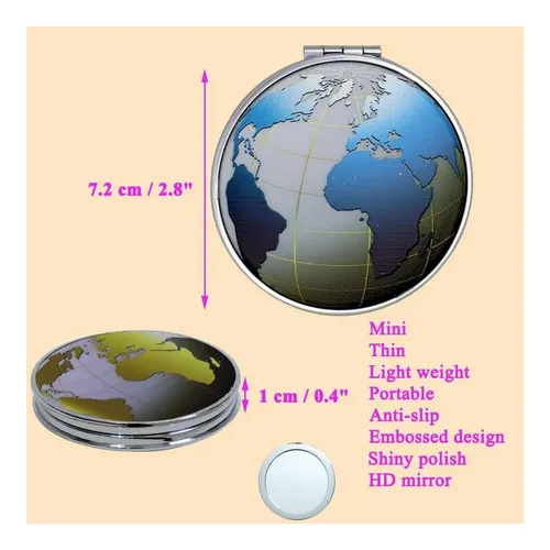 Cigyyogy Espejo Compacto De Viaje Con 6x Aumento