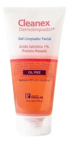 Gel Cleanex Dermolimpiador Facial Piel Grasa Y Mixta 150 Gr