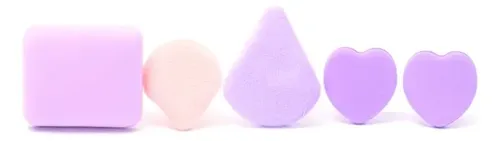 Set Esponjas Faciales X5 Skora Maquillaje Rosto Polvo Base
