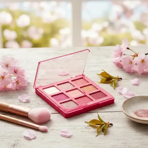 Paleta 9 Sombras Matte Satinadas Pink Cherry Ruby Rose Cereza Rosa