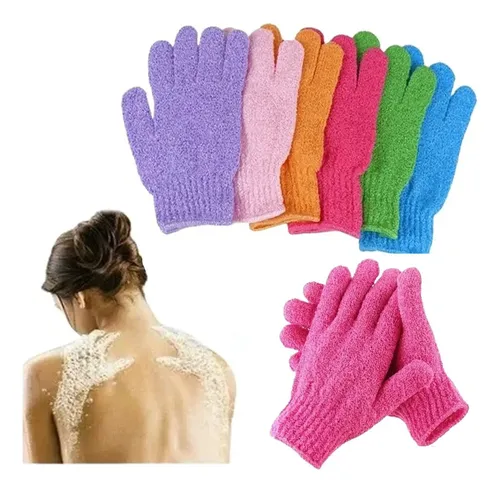Set X2 Guante Exfoliante Corporal Baño Ducha Spa Piel Suave