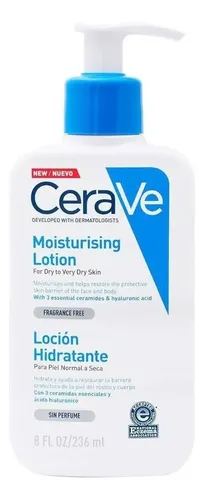 Loción Corporal Cerave Hidratante Sin Perfume 236ml para piel seca a muy seca