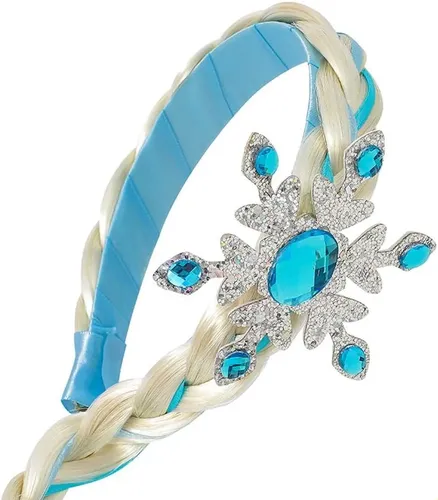 Diadema De Pelo Trenzado Para Disfraz De Princesa Peluca De  Azul
