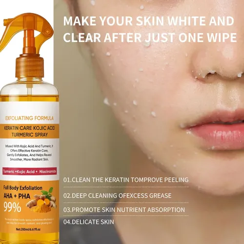 Spray Exfoliante De Cúrcuma Para El Cuidado Corporal De Quer