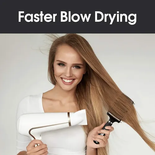 Hair Brush Bsisme Vented Curved Styling Detangling White
