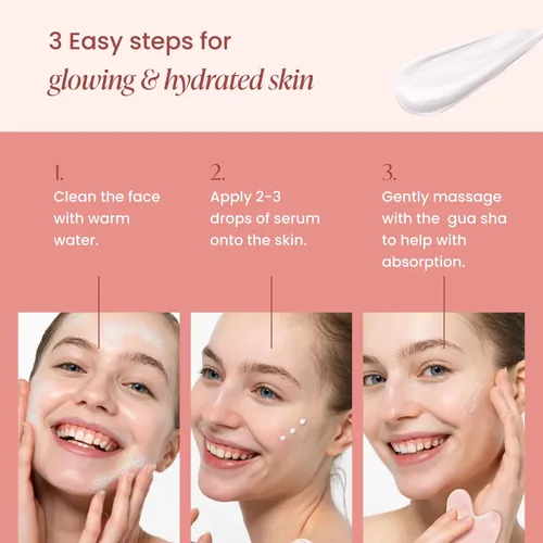 Set Gua Sha Cuarzo Rosa Y Suero Facial Vitamina C
