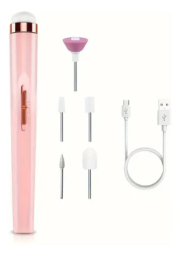 Lima Para Uñas Eléctrica Con 5 Bits, Recargable Por Us