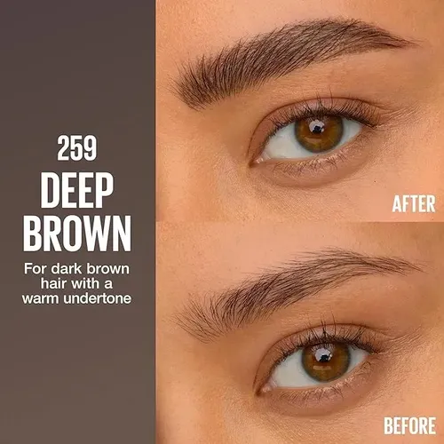 Lapiz Y Fibra De Gel Para Cejas Maybelline Brow Inserts Marron Profundo