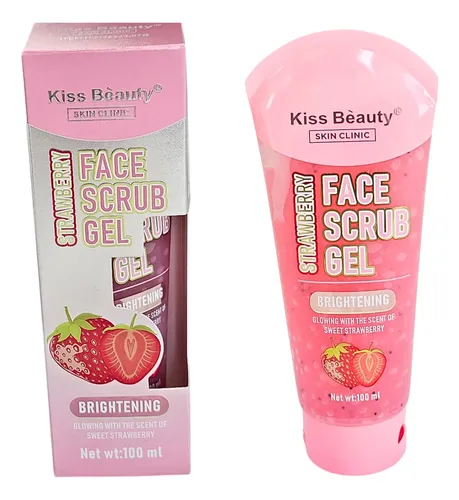 Exfoliante Facial Kiss Beauty Strawberry Gel Iluminador100ml