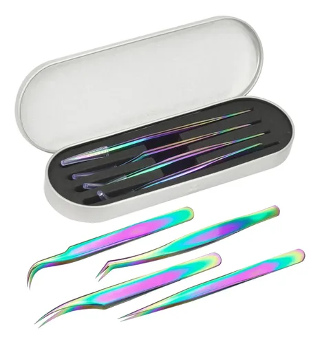 *a 6 Pcs Pinzas Depilar Cejas De Acero Inoxidable /.