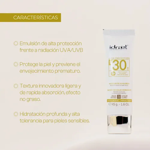 Protector Solar Idraet Spf 30 Beige 45g