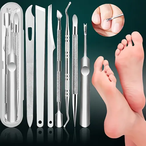 Set De Cuidado De Manicura En Acero Inoxidable, 8 Piezas