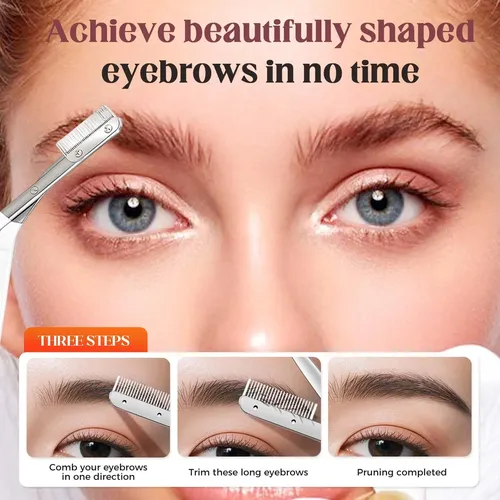 Tijera Recortadora De Cejas, Kit De Cuidado De Cejas De