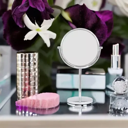 Espejo De Pie Para Maquillaje Con Aumento 18 Cm De Diámetro