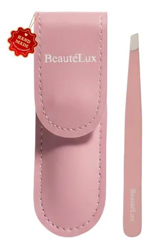 Pinzas Para Cejas Beautélux, Punta Inclinada, Acero Inoxidab